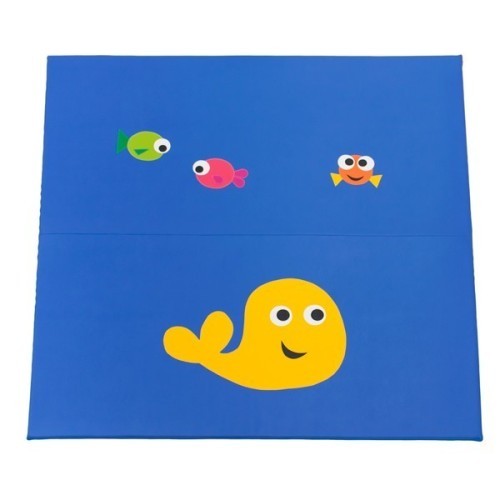 Tapis géant bébé avec baleine et poissons