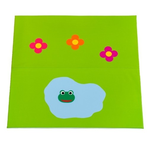 Tapis enfant mousse prairie avec grenouille