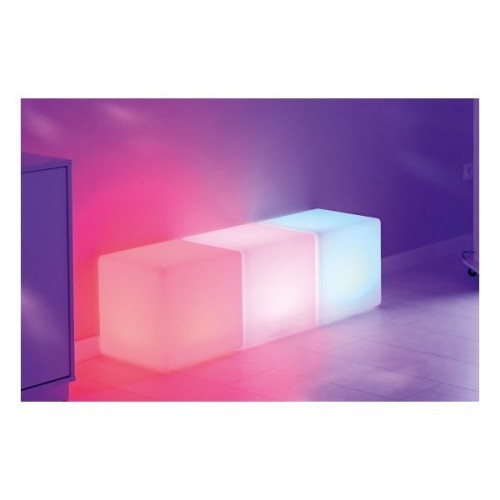 Tabouret cube lumineux