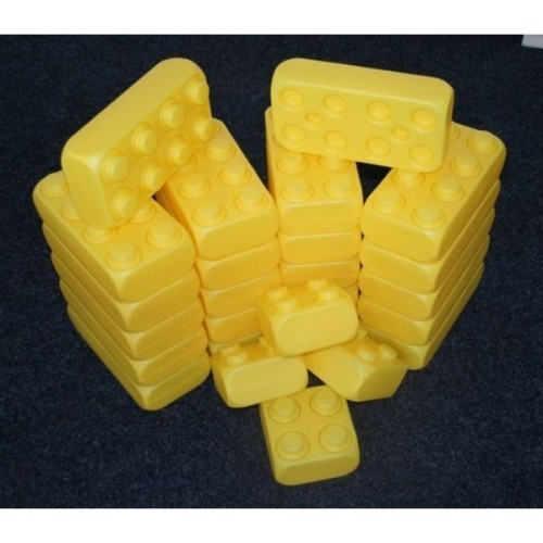 Brique géante type LEGO - Couleur jaune