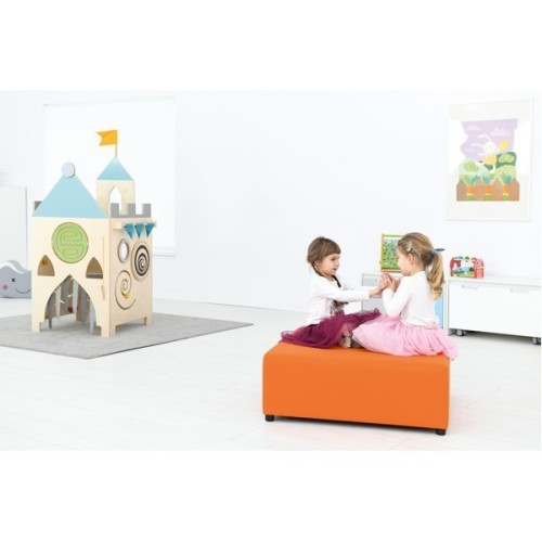 Grand pouf carré 4 enfants