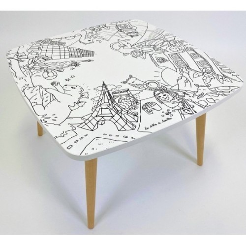 Table pour coloriage enfant Voyage