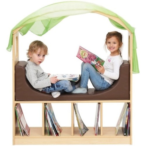 Bibliothèque enfant avec assise