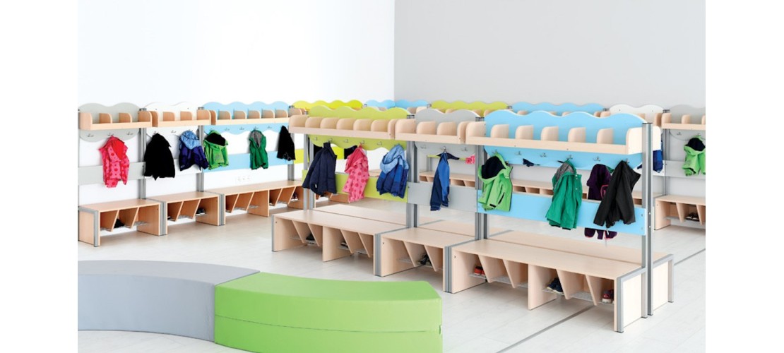 Meuble vestiaire maternelle