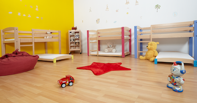 Espace sieste maternelle