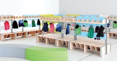 Meuble vestiaire maternelle