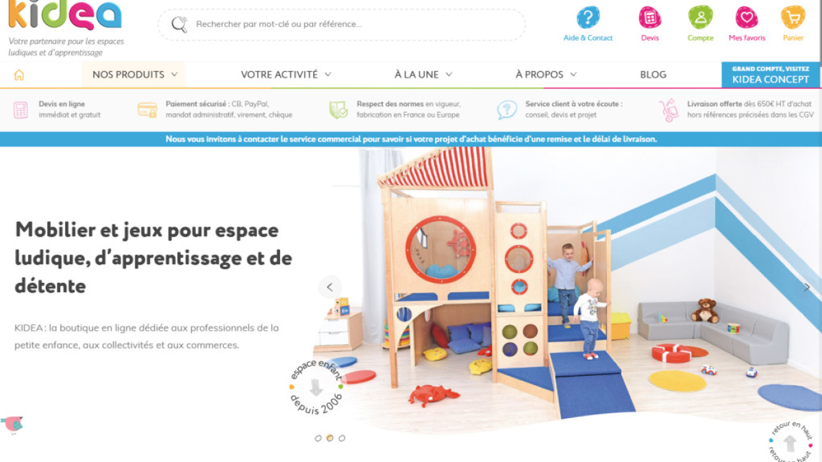 Découvrez notre nouveau site : Votre partenaire fabricant d’équipement pour enfants en collectivité et espaces publics et commerciaux